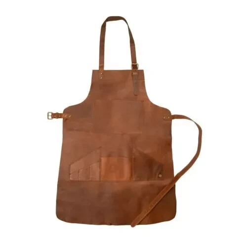 Schürze leder schmied braun - schürze,