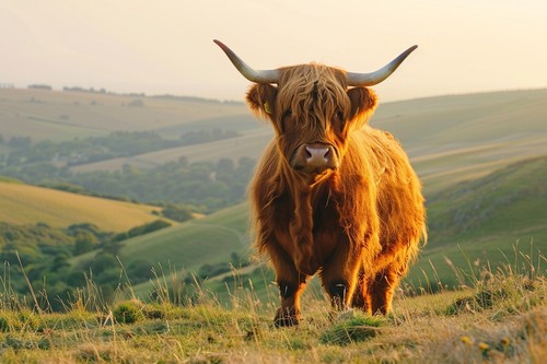Highland cow leinwand - cow,