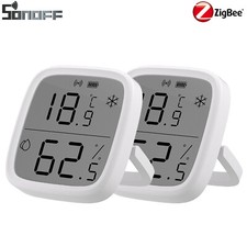 2x SONOFF ZigBee Smart Temperatur Feuchtigkeitssensor LCD Digital APP Steuerung