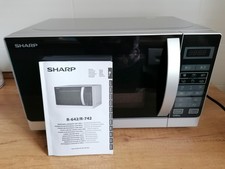 Sharp R-642 INW Mikrowellengerät mit Grill 800-1000Watt Silber