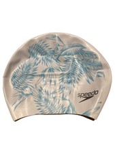 Speedo Damen Badekappe Palmenmuster Schwimmkappe Mehrfarbig