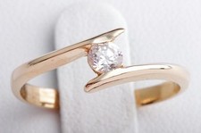 Kristall Solitär Spann Ring