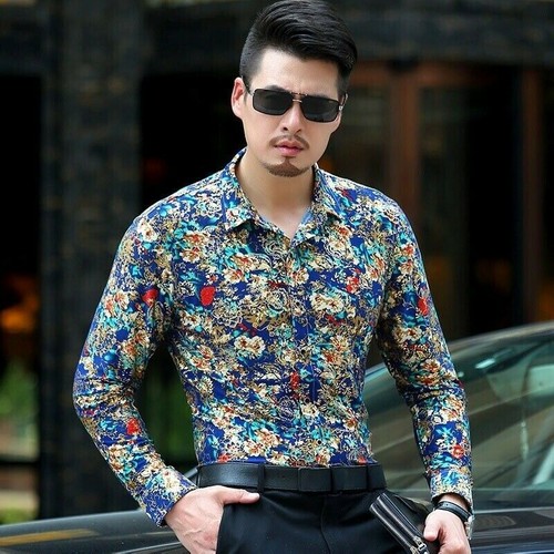 Herren blumen bluse hemd - bluse,