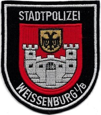 Polizei BAYERN 60er Stadtpolizei WEISSENBURG Abzeichen Patch Polizeiabzeichen