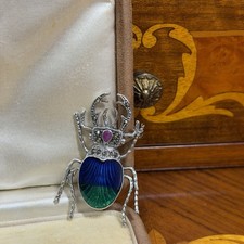 Antike käfer brosche silber - käfer,