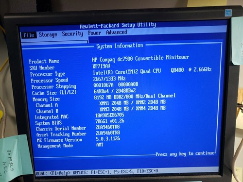 Compaq dc7900 intel core - hp,