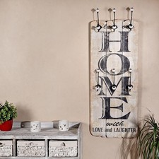 Shabby Wand Flur Garderobe + 6 Kleiderhaken - Home 5