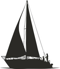 Autoaufkleber Segelboot 014