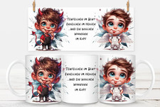 Tasse Engelchen und Teufelchen | Lustige Kindertasse mit Spruch | Geschenk Junge