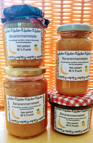 Bananenmarmelade verschiedene