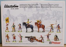 Preiser 49300, Spur 0 / 1:45, Landsknechte. Reiter. Feldschlange (Elastolin)