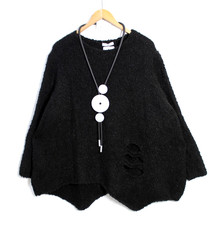 Moonshine Pullover 48 50 52  Oversize  Lagenlook Schwarz Neu