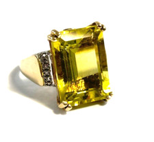 Vintage Goldring Lemon Citrin