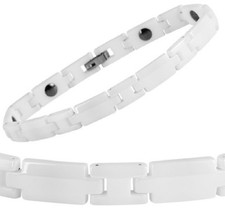 KERAMIK Armband Gliederarmband Weiss 5030312-001 von AKZENT 20,5cm lang