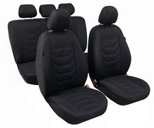 Auto Bezüge Sitzbezüge Comfort Schonbezüge Komplett Set VW Polo Schwarz Cover