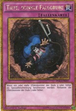 yugioh 1x Tiefe, dunkle Fallgrube PGL3-DE037 GOLD SECRET RARE DEUTSCH