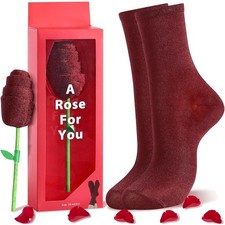 Damensocken Rosen Glitzer