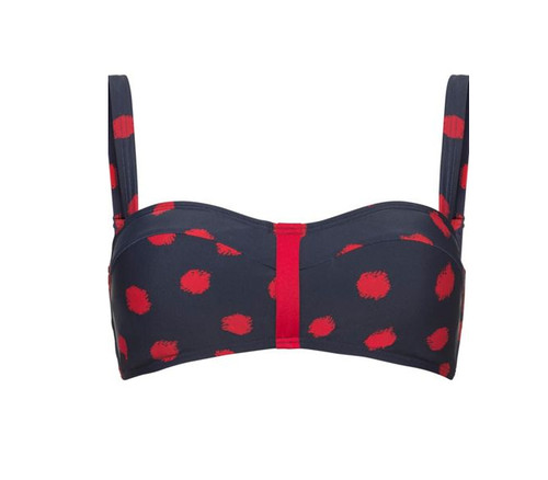 Bikini oberteil dunkelblau mit - dunkelblau,