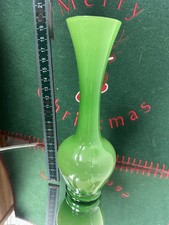 Vintage grüne Opalglas-Vase /