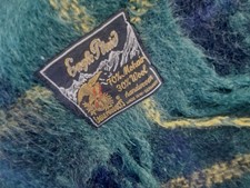 Eagle Plaid Mohair Decke, Wohndecke, 70% Mohair 30% Wool Rarität 190x134cm