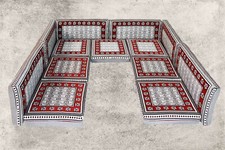 Orientalische Sitzecke, 13-tlg. Arabisches Sofa, Orient-Möbel, Sark-Kösesi