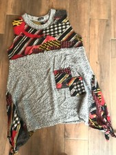 Sarah Santos♥ Tunika Hängerchen Lagenlook Kleid Top Oberteil Zipfel XxXL 46 48