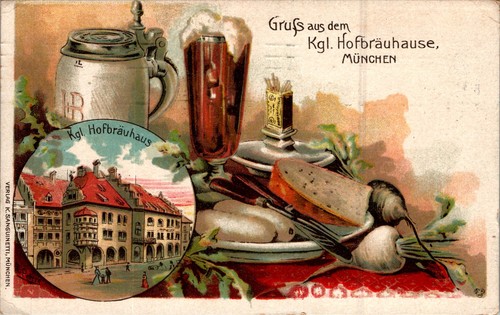 Litho gruss aus - aus, mÜnchen