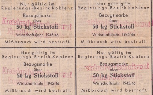 Bezugsmarken über kg - bezugsmarken,