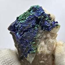 Seltene Azurit, Malachit auf Quarz Stufe Kaokoveld, Namibia 41*26*16mm Sammlung