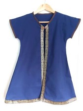 Wikinger-Tunika für Kinder, Gr.122/128 Neu,blau, Handmade