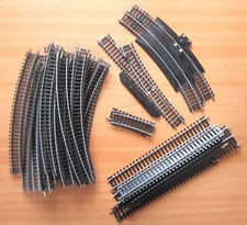 Konvolut MEHANO Gleise H0 Schienen Anschlussgleis/Aufgleiser Weiche Bogen Gerade