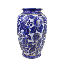 Vintage große blau-weiße