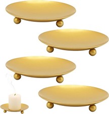 4 Kerzenständer Gold