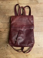 Vintage MERLIN LEDERWERKSTATT Leder Rucksack  Backpack Tasche  Braun