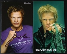 ??❌✨ 2 originale Autogrammkarten mit einer Unterschrift von OLIVER KAHN ✨❌??