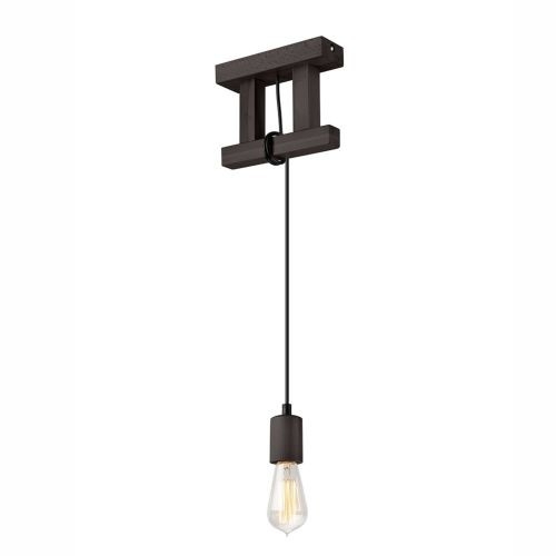 Pendelleuchte braun holz - braun,