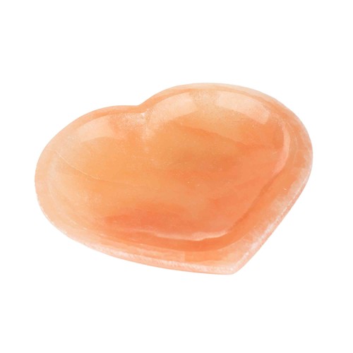 Orange selenit herzschale - orange, 20