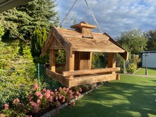 XXL Vogelhaus  Futterhaus Vogelhausständer Holz Vogelhäuser Vogelhäuschen Villa