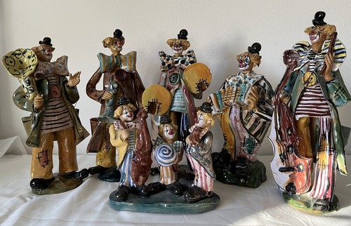 Clown figuren porzellan gier - figuren,