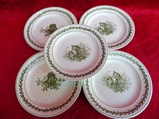 5 alte Kuchen-Teller 