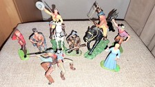 Elastolin Hausser 11 x Westernfiguren & Pferde.  Made in Germany