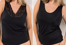 LITTLE ROSE 2 Tops Mikrofasermischung 1x uni 1x Spitze   gr.L  pp