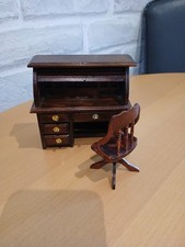 Schreibtisch Sekretär mit Stuhl,  für Puppenstube Puppenhaus  1:12 (?)
