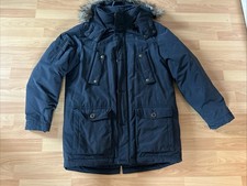 edc by Esprit Herren Winter Jacke Cargo Parka Gr.M schwarz m. abnehmbarer Kapuze