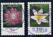 3483 3484 gestempelt sk Flocken- + Wiundröschenblume 2019