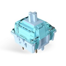 ELUTENG 100pcs Blaue keyboard switches, 5 Pin Transparentes Gehäuse, Pre-lubed