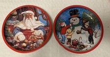 2x Vintage Weihnachtsteller