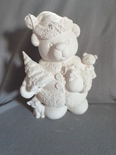 Schrüh- Rohling, Keramik, 1 Weihnachts- Bär   ca. 34 cm , zum Bemalen