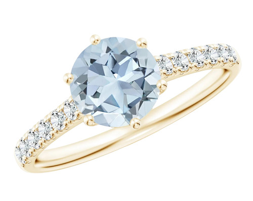 14k solid gold aquamarin - aquamarin, und