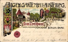 Litho Hamburg, Allg. Gartenbau-Ausstelllung 1897, Zum Treibhaus,... - 4564330